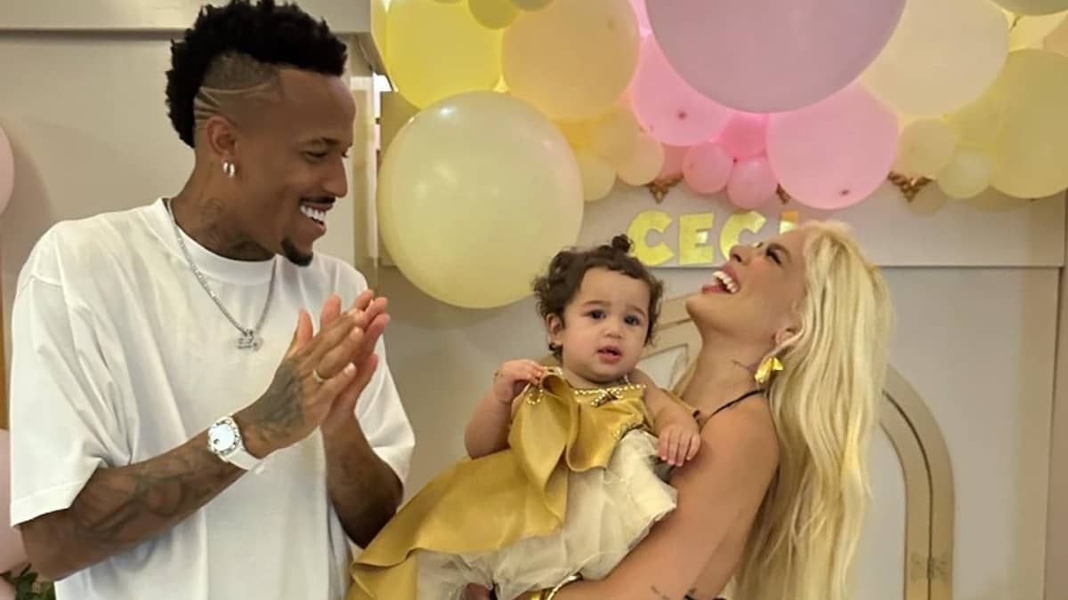 Éder Militão comemora 'mesversário' da filha junto da ex-namorada