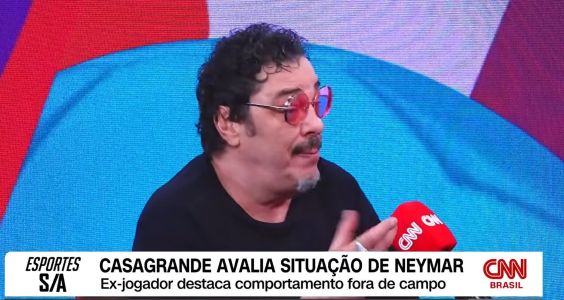 Walter Casagrande Júnior em participação no CNN Esportes S/A, em novembro de 2025