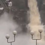 Vídeo: chuva forte causa cascata atrás de shopping em Nova Iguaçu