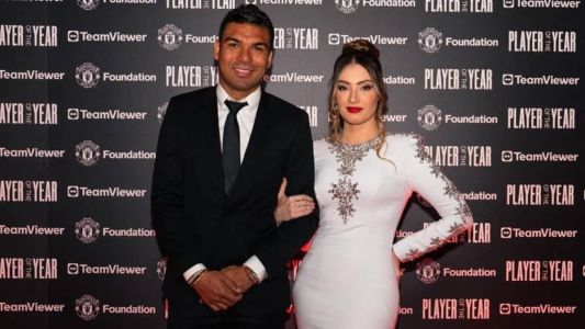 Casemiro e a esposa Anna Mariana
