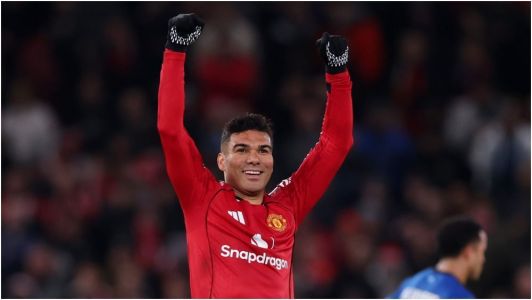 Casemiro em ação pelo Manchester United