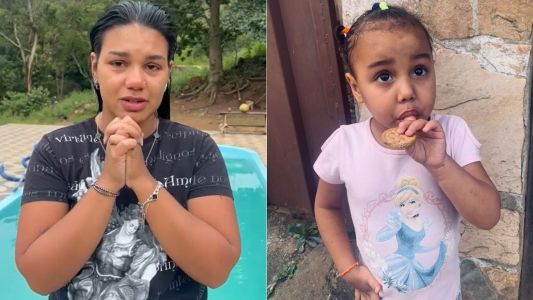 Karine procura a filha de 4 anos que sumiu em Minas
