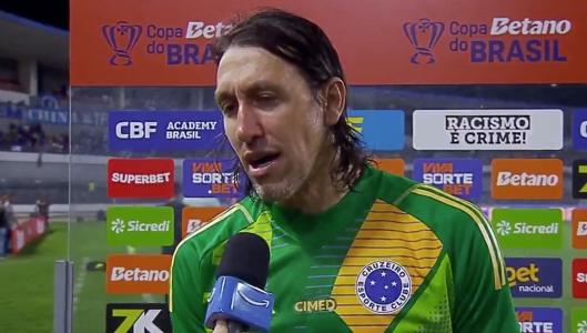 Cássio em entrevista após CRB 0 x 2 Cruzeiro, pela Copa do Brasil 2025
