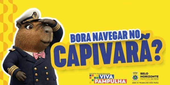 Catamarã que navegará na Lagoa da Pampulha foi batizado de Capivarã