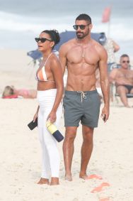 Bella Campos e Cauã Reymond gravam cenas em 'Vale Tudo'