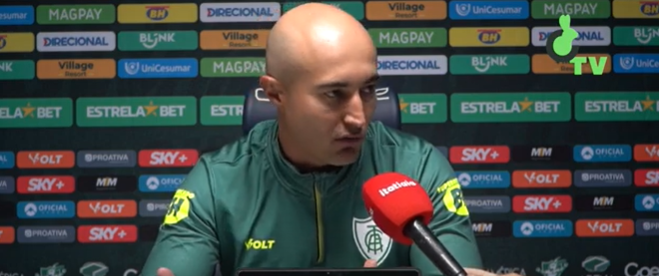 Cauan de Almeida diz se teme demissão após novo empate do América na Série B