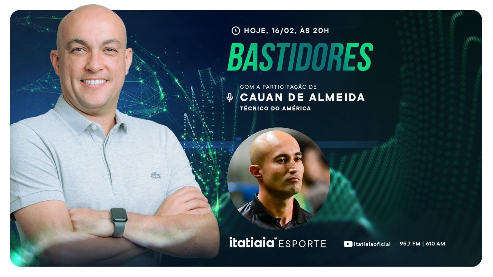 Cauan de Almeida, técnico do América, é o convidado do Bastidores desta sexta-feira (16)