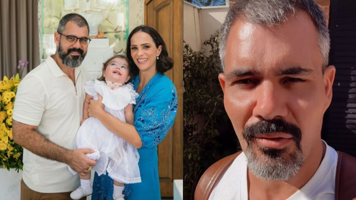 Juliano Cazarré reza terço pela saúde da filha, que está internada