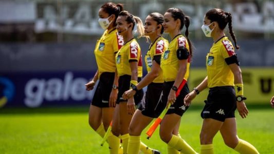 CBF escalou pela primeira vez uma equipe de arbitragem 100% feminina