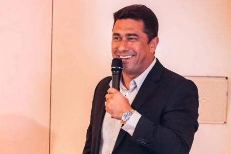 João Paulo Silva, presidente do Ceará durante apresentação em evento do clube
