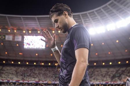 Pedro Raul na Arena Castelão momentos antes do clássico contra o Fortaleza