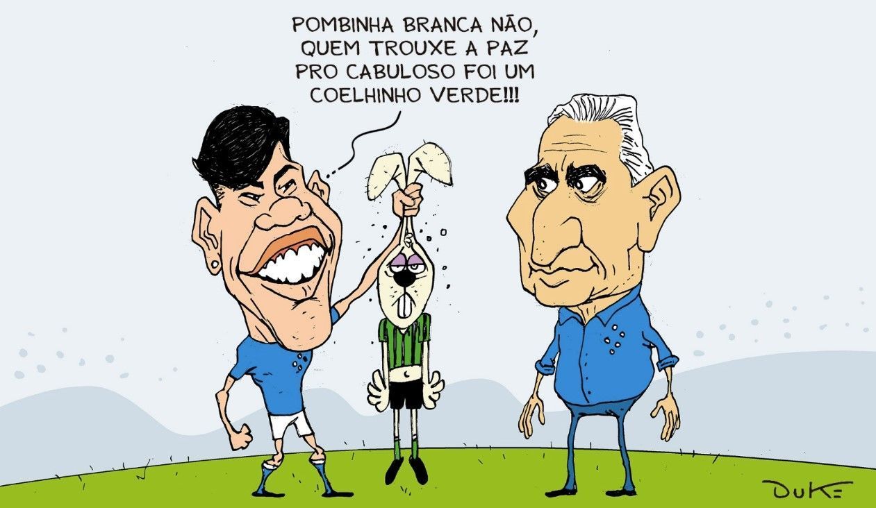 Charge do Duke | Vitória do Cruzeiro sobre o América e alívio da pressão em Tite