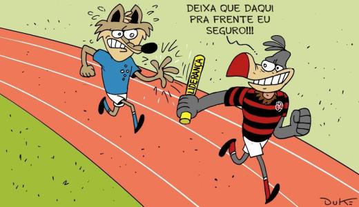 Charge do Duke sobre a retomada da liderança pelo Flamengo