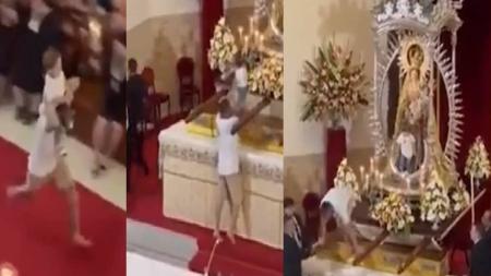 Cena curiosa interrompeu celebração em igreja em Tenerife