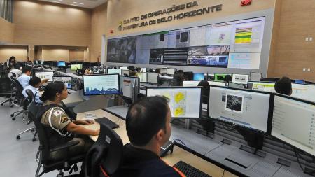 Foto mostra o Centro de Operações da Prefeitura de Belo Horizonte, que fica no bairro Buritis