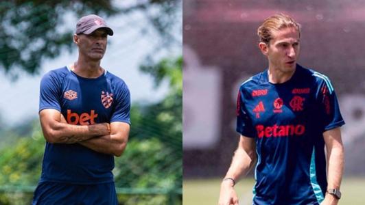 Cesar Lucena, técnico do Sport, e Filipe Luís, técnico do Flamengo