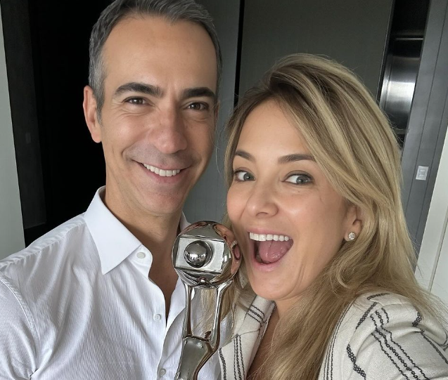Ticiane Pinheiro comemora vitória de Cesar Tralli no 'Melhores do Ano'