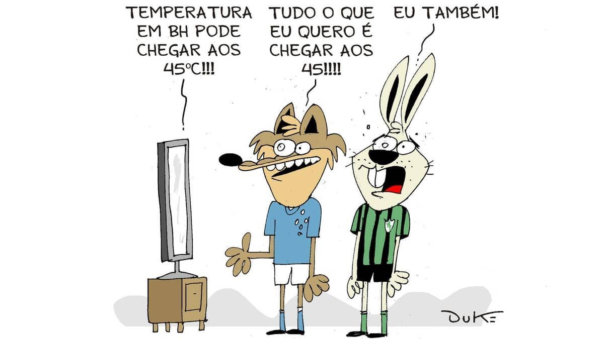 Charge do Duke: o 'calor' de América e Cruzeiro na tabela do Brasileirão