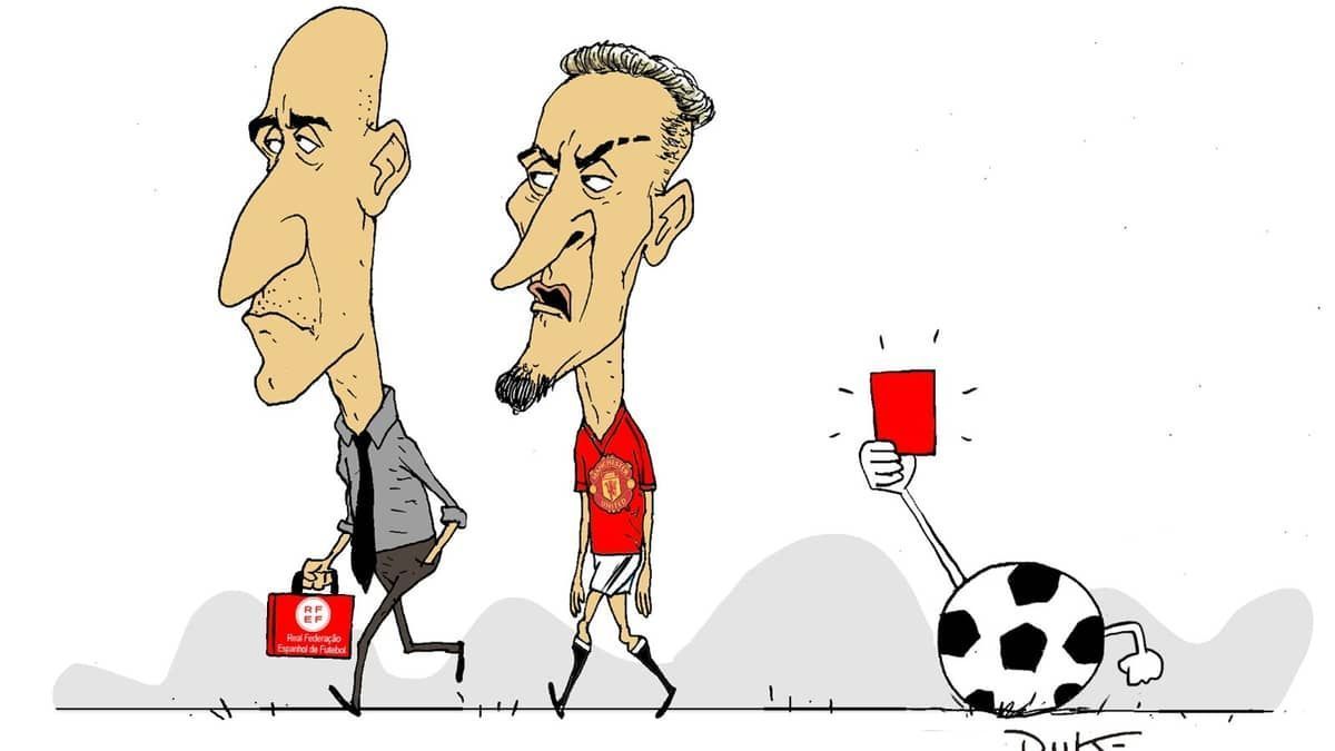 Charge do Duke: os cartões vermelhos para Rubiales e Antony