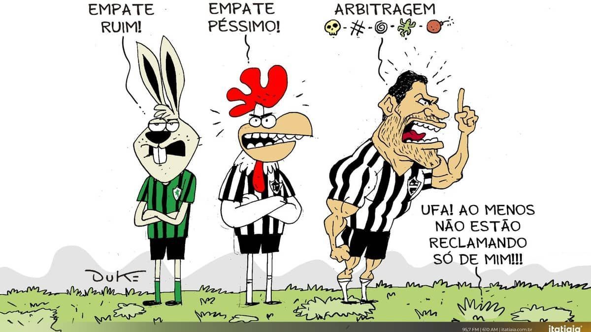 Charge do Duke: o empate entre Atlético e América no clássico mineiro