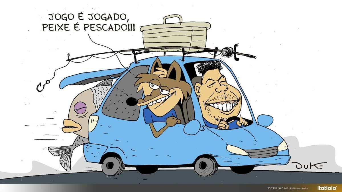 Charge do Duke: a vitória do Cruzeiro sobre o Santos pelo Brasileiro