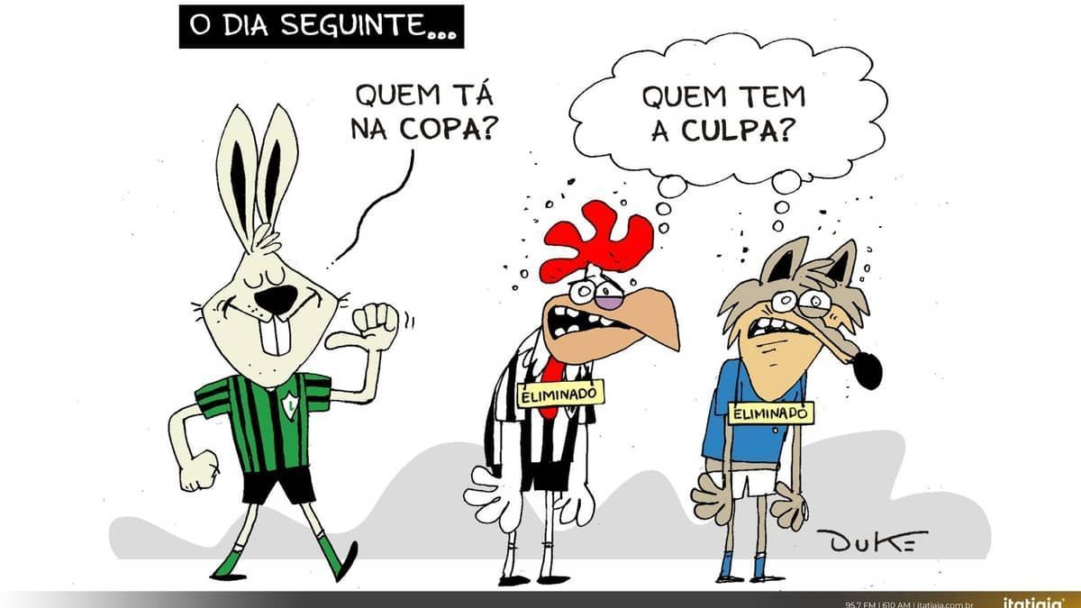 Charge do Duke: o dia seguinte ao fiasco na Copa do Brasil