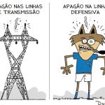 Charge do Duke: os 'apagões' no Brasil e na defesa do Cruzeiro