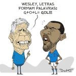 Charge do Duke: o gol perdido por Wesley, do Cruzeiro, contra o Vasco