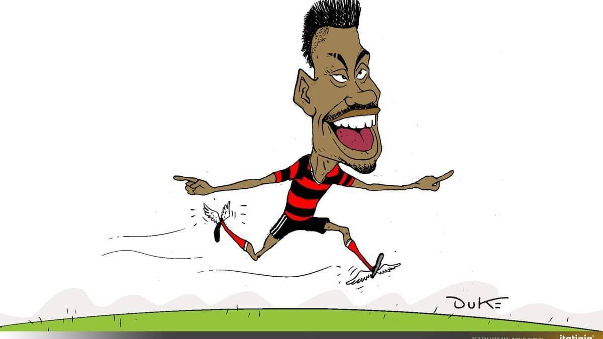 Charge do Duke: o 'pé de anjo' de Bruno Henrique