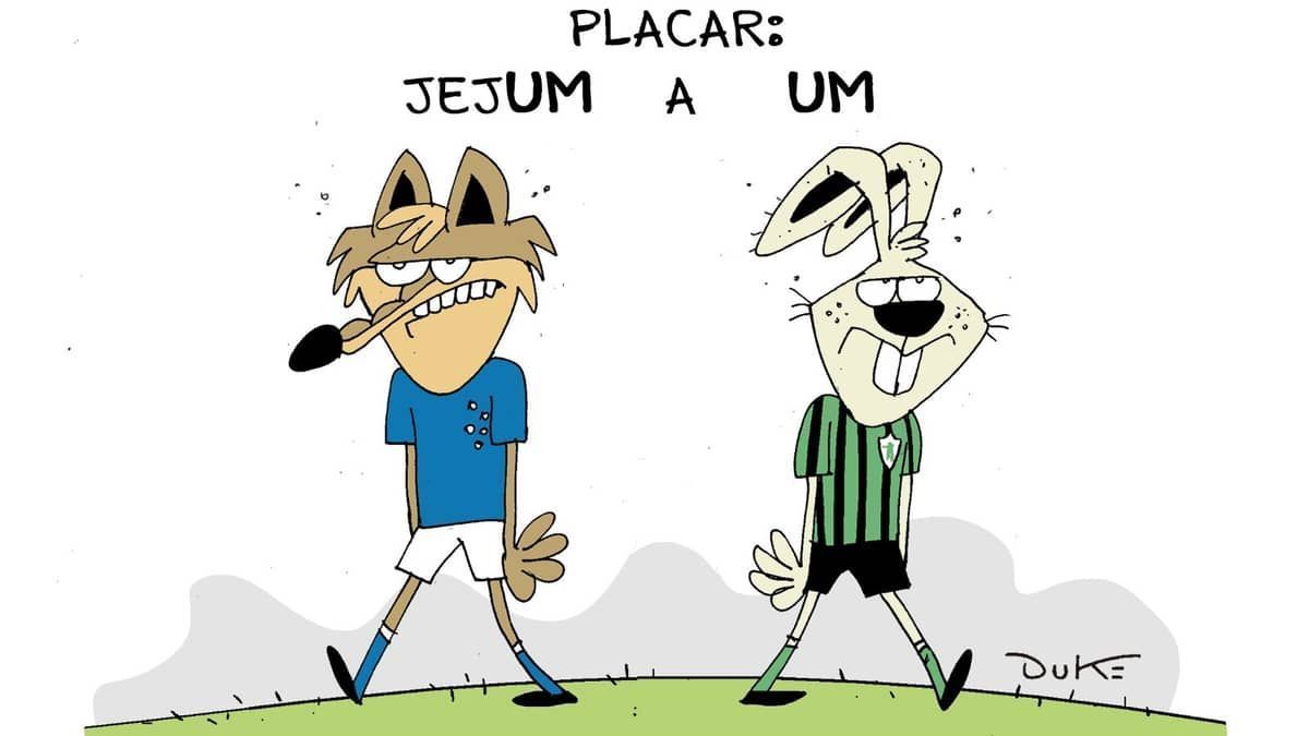 Charge do Duke: o empate entre Cruzeiro e América pelo Brasileirão