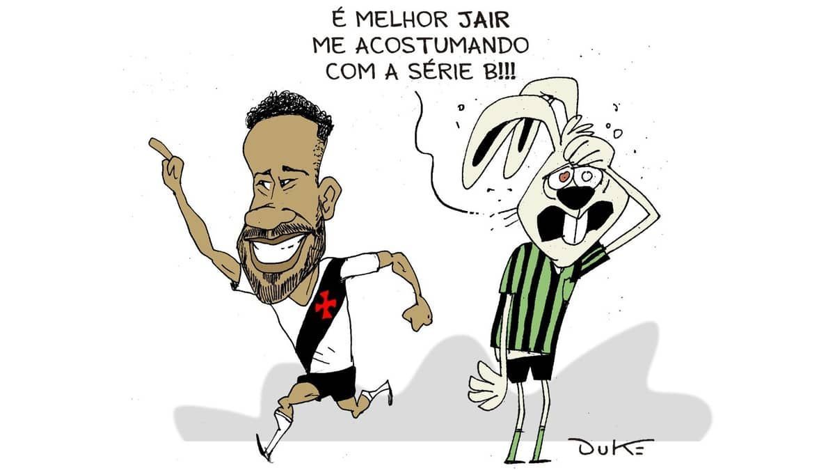 Charge do Duke: é melhor o América 'Jair se acostumando' com a Série B?