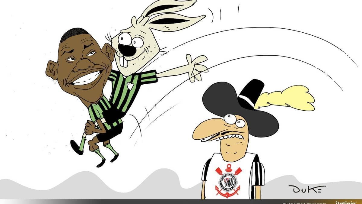 Charge do Duke: a vitória do América sobre Corinthians pela Copa do Brasil