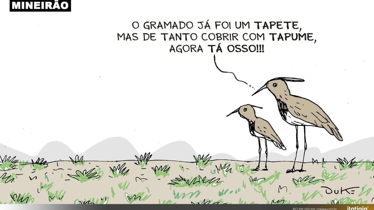 Charge do Duke: as condições do gramado do Mineirão