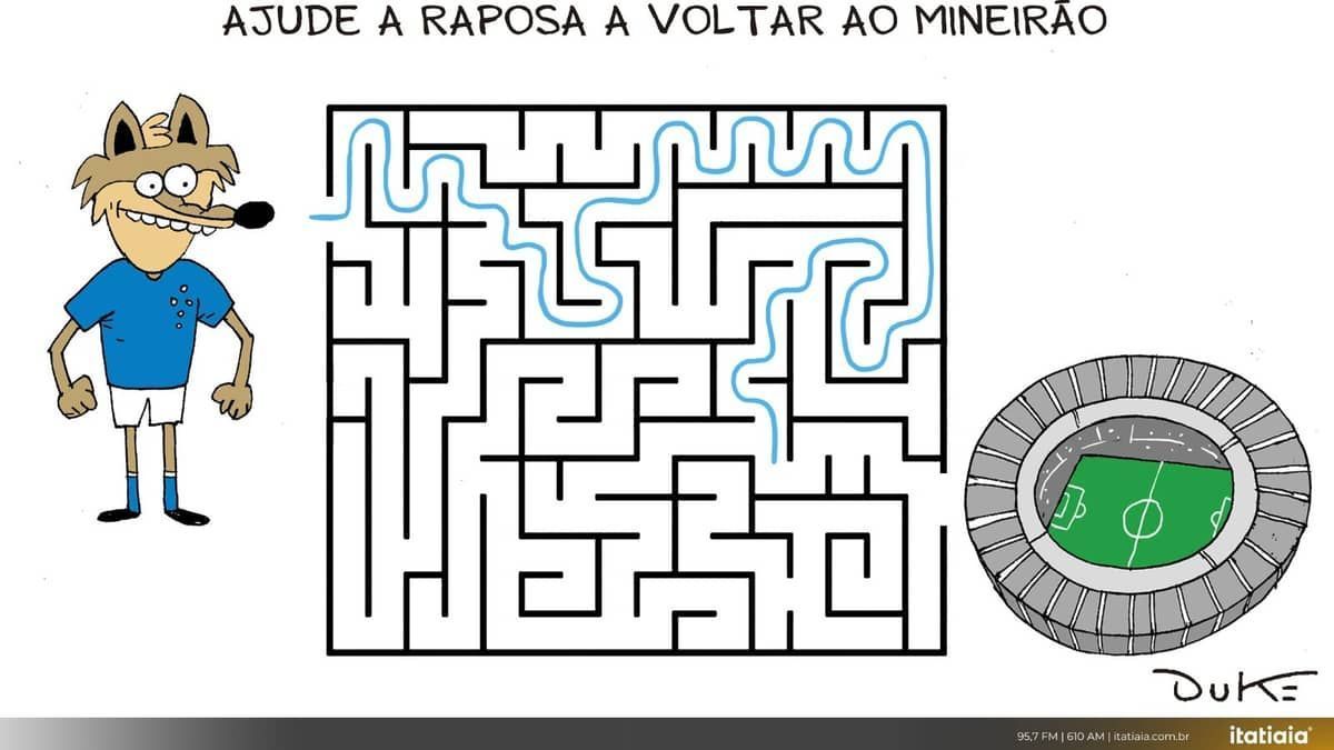 Charge do Duke: ajude o Cruzeiro a voltar ao Mineirão