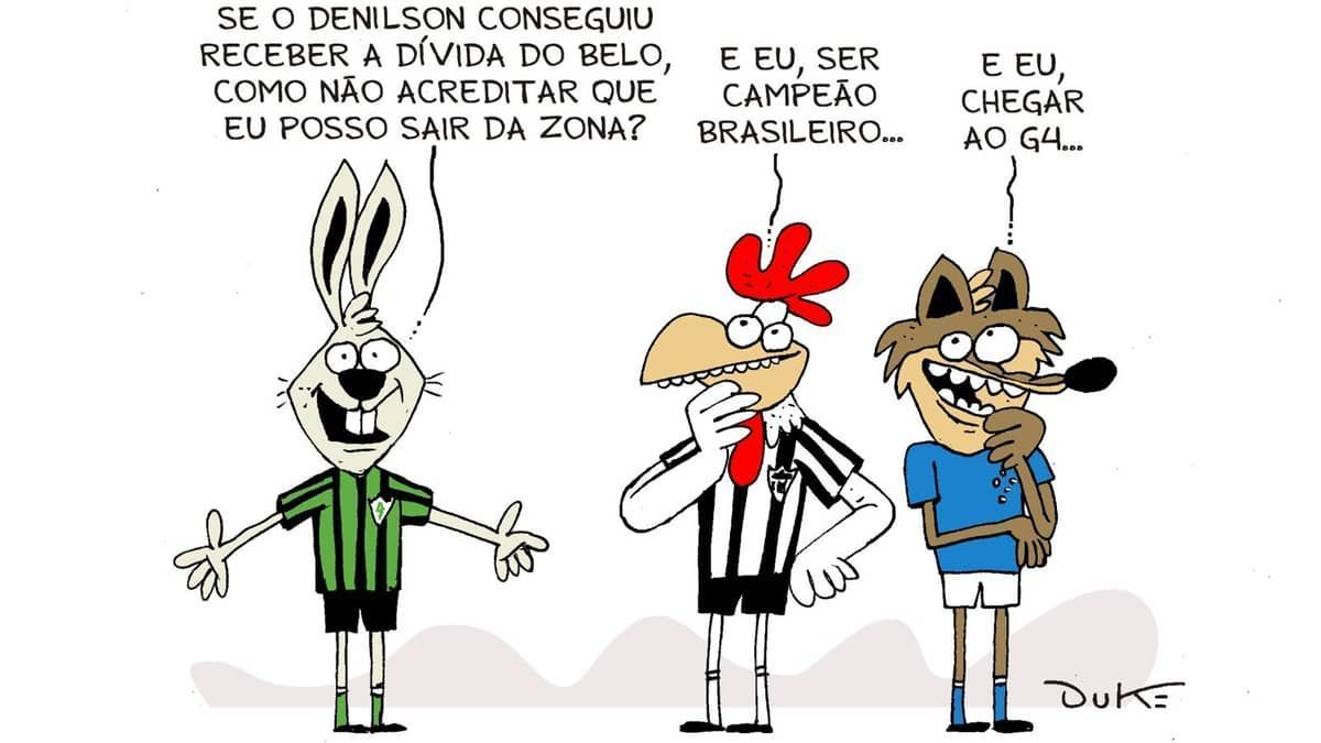 Charge do Duke: a dívida de Belo e as situações de América, Atlético e Cruzeiro