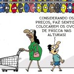Confira a charge do Duke deste domingo (26): preços dos ovos de Páscoa nas alturas