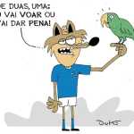 Charge do Duke: o novo papagaio do Cruzeiro