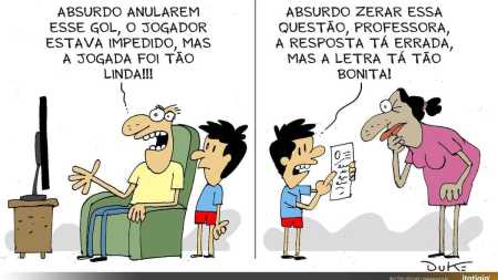 Charge do Duke faz analogia com gols anulados no futebol brasileiro