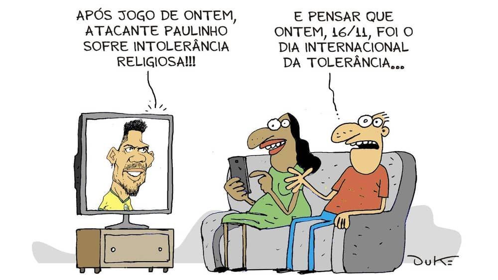 Charge do Duke: Paulinho, do Atlético, é alvo de intolerância religiosa