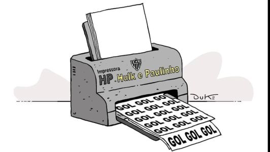 Charge do Duke ilustra a 'máquina de gols' do Atlético com Hulk e Paulinho