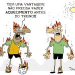 Charge do Duke: os efeitos do calor sobre o futebol brasileiro