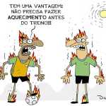 Charge do Duke: os efeitos do calor sobre o futebol brasileiro