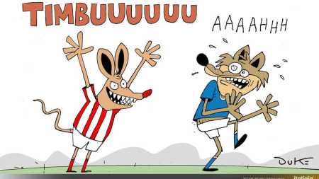 Charge do Duke ilustra derrota do Cruzeiro para o Náutico na Copa do Brasil