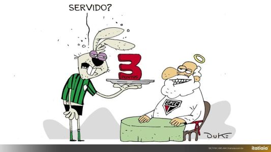 Charge do Duke sobre a derrota do América para o São Paulo