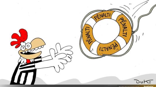 Charge do Duke sobre a vitória do Atlético sobre o Brasil-RS