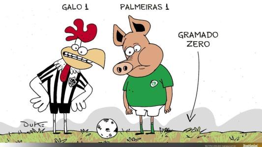 Charge do Duke sobre Atlético 1 x 1 Palmeiras