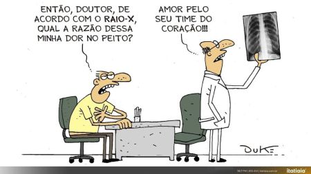Charge do Duke sobre o amor do torcedor pelo seu clube do coração