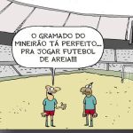 Charge do Duke: gramado do Mineirão antes de Cruzeiro x Fortaleza