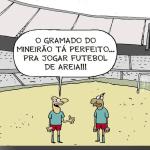 Charge do Duke: gramado do Mineirão antes de Cruzeiro x Fortaleza