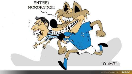 Charge do Duke sobre vitória do Cruzeiro sobre o Grêmio